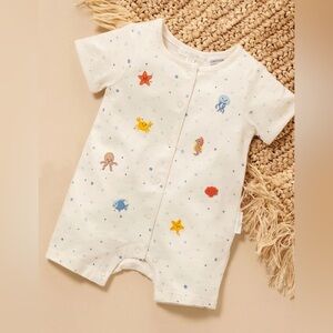 PUREBABY Sea Creatures Short Growsuit